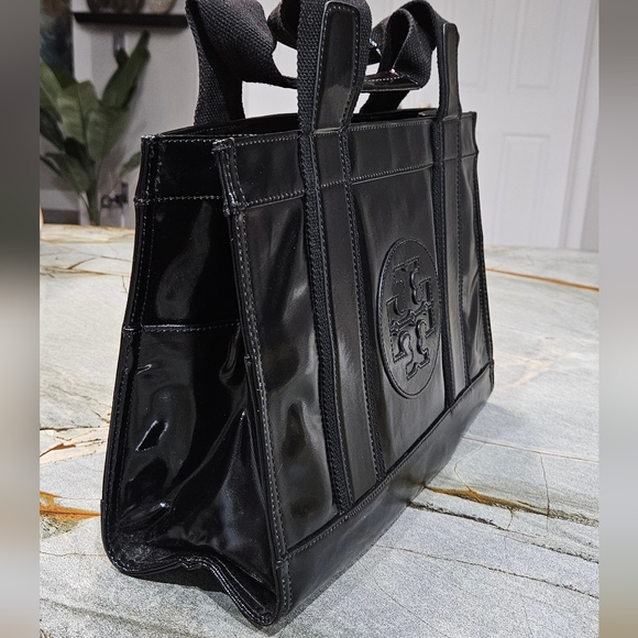 Tory Burch Ella Black Patent Leather Tote - Picture 15 of 15